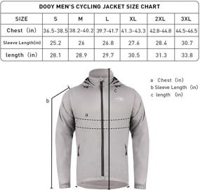 img 3 attached to 🚴 Dooy Men's Cycling Jacket with Detachable Sleeves - Windbreaker Jacket for Cycling and Running - Windproof, Lightweight, and Highly Visible