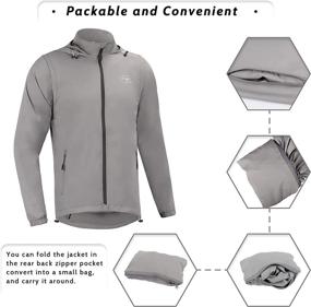 img 1 attached to 🚴 Dooy Men's Cycling Jacket with Detachable Sleeves - Windbreaker Jacket for Cycling and Running - Windproof, Lightweight, and Highly Visible