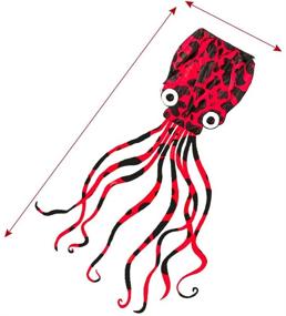 img 2 attached to 🐙 JOCHA Octopus Kite 3D: Colorful Long Tail Beach Kites for Kids and Adults - Easy to Fly and Reel-in String Included - 158 inches 3 Pack