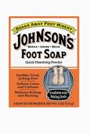 👣 johnson's foot soap quick dissolving powder: 8 packets, pack of 4 for effortless relief logo