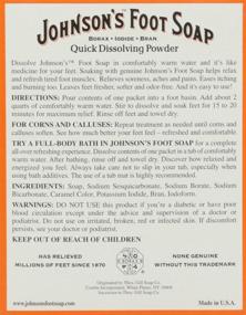 img 2 attached to 👣 Johnson's Foot Soap Quick Dissolving Powder: 8 Packets, Pack of 4 for Effortless Relief