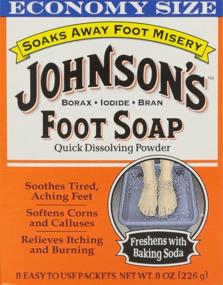 img 3 attached to 👣 Johnson's Foot Soap Quick Dissolving Powder: 8 Packets, Pack of 4 for Effortless Relief