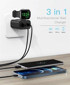 img 2 attached to BeaSaf iPhone Fast Charger with Apple Watch Wireless Charger - 24W USB C Wall Charger for iPhone 12/12 Mini/12 Pro Max, PD Charger for AirPods Pro, iPad Pro