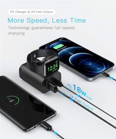 img 1 attached to BeaSaf iPhone Fast Charger with Apple Watch Wireless Charger - 24W USB C Wall Charger for iPhone 12/12 Mini/12 Pro Max, PD Charger for AirPods Pro, iPad Pro