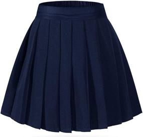img 4 attached to 👗 Stylish and Trendy: Beautifulfashionlife Waisted Pleated Tennis Stripes Girls' Clothing and Skirts & Skorts