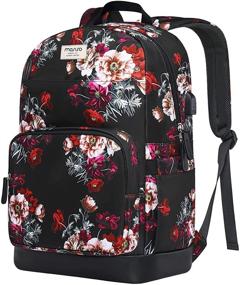 img 4 attached to 🎒 MOSISO 15.6-16 inch Laptop Backpack for Women Girls: Stylish, Anti-Theft, with USB Charging Port - Black