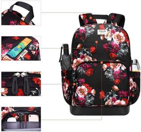 img 2 attached to 🎒 MOSISO 15.6-16 inch Laptop Backpack for Women Girls: Stylish, Anti-Theft, with USB Charging Port - Black