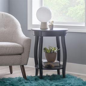 img 3 attached to 🏠 Stylish Powell Furniture Round Table with Shelf, in Sleek Black | Find the Perfect Addition to Your Home Décor!