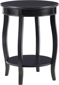 img 4 attached to 🏠 Stylish Powell Furniture Round Table with Shelf, in Sleek Black | Find the Perfect Addition to Your Home Décor!