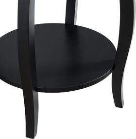 img 1 attached to 🏠 Stylish Powell Furniture Round Table with Shelf, in Sleek Black | Find the Perfect Addition to Your Home Décor!