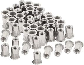img 2 attached to 🔩 High-Quality Stainless Steel 1/4"-20 Rivet Nuts Threaded Inserts - Pack of 50: Durable Nutsert Rivnuts for Sturdy Fastening