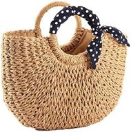 👜 yxilee large straw tote bag handmade for women - ideal summer beach bag & stylish handbag logo