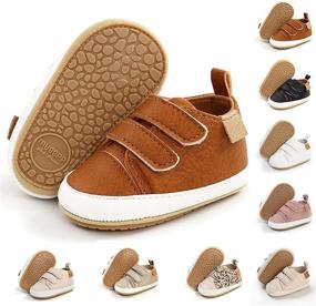 img 4 attached to 👟 TAREYKA Infant Baby Boys Girls' Sneakers: Soft Anti-Slip Sole Newborn Toddler Baby First Walker Outdoor Shoes for Crib