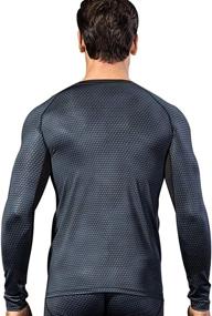 img 2 attached to 👕 Men's Compression Shirts 3-Pack: Long Sleeve Base-Layer for Quick Dry Workouts & Running