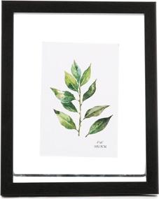 img 3 attached to 🖼️ Aynoo 7x9 Double Glass Picture Frame – Modern Metal Floating Frame for Tabletop Display (Black, 8"x10")