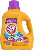 💦 arm &amp; hammer plus oxiclean odor blasters fresh burst liquid laundry detergent, 122.5 fl oz - offers 70 loads capacity logo