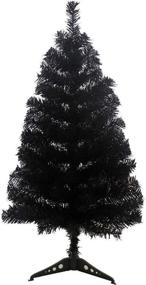 img 3 attached to 🎄 Stunning Prettybuy 3-Foot PVC Christmas Tree with Plastic Stand (Black) for a Gorgeous Holiday Celebration