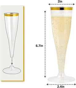 img 3 attached to Plastic Champagne Toasting Glasses Disposable