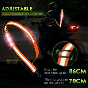 img 1 attached to Musaisty LED Night Running Gear - High Visibility Reflective Sash for Night Walking, Rechargeable Reflectors for Walkers - Outdoor Dog Walking, Cycling, Hiking, Jogging