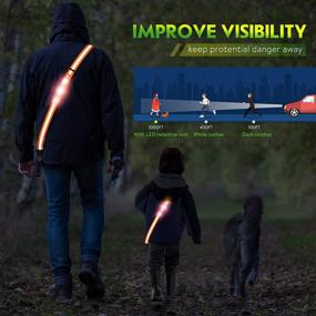 img 3 attached to Musaisty LED Night Running Gear - High Visibility Reflective Sash for Night Walking, Rechargeable Reflectors for Walkers - Outdoor Dog Walking, Cycling, Hiking, Jogging
