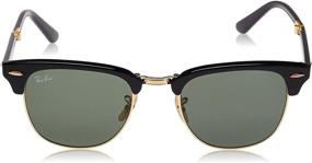 img 3 attached to 🕶️ Ray Ban Clubmaster Folding Square Sunglasses: Классический стиль с удобством складывания