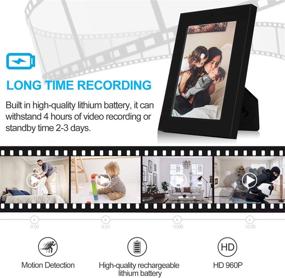 img 1 attached to Home Security Camera: KAMRE Hidden Spy Camera Photo Frame 960P, Mini Video Camera for Home and Office, No WiFi Function (32GB SD Card Included)