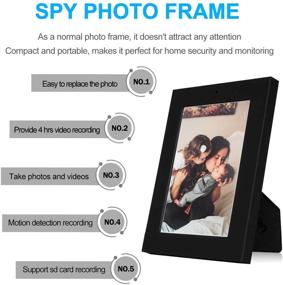 img 3 attached to Home Security Camera: KAMRE Hidden Spy Camera Photo Frame 960P, Mini Video Camera for Home and Office, No WiFi Function (32GB SD Card Included)