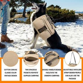 img 1 attached to 🐶 YOUTHINK Dog Hiking Backpack: Ideal Saddle Bag for Medium & Large Dogs - Perfect for Travel, Camping & Outdoor Adventure!