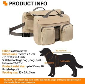 img 2 attached to 🐶 YOUTHINK Dog Hiking Backpack: Ideal Saddle Bag for Medium & Large Dogs - Perfect for Travel, Camping & Outdoor Adventure!