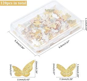 img 3 attached to 🦋 120pcs OLYCRAFT Butterfly Resin Fillers - 2-Style Epoxy Resin Accessories for Craft Making, Golden, Rose Gold, Silver