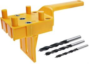 img 4 attached to 🔨 Woodworking Dowel Jig Set with 1/4", 5/16", and 3/8" Drill Bits - High-quality Metal Sleeve Drill Guide for Precise Wood Joints Drilling and Doweling - Handheld Jig Tool for Efficient Woodworking