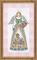 🌸 tobin dw2810 counted cross stitch kit - spring angel-jim shore, 9x15-inch: a beautiful craft project logo