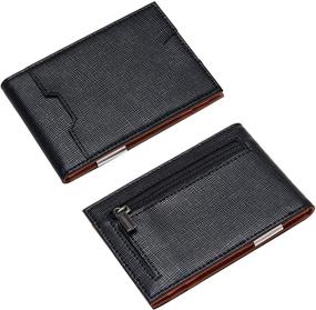 img 1 attached to 💼 Stylish Men's Bifold Wallet with Money Clip: Essential Men's Accessories