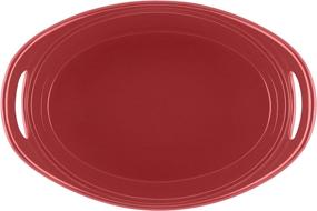 img 2 attached to 🍲 Круглая керамическая кассеролка красного цвета Рэйчел Рай на 2,75 кварта с крышкой