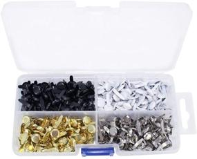 img 3 attached to ARTCXC 400Pcs 4Colors Fastener Scrapbooking