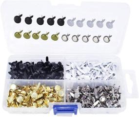 img 4 attached to ARTCXC 400Pcs 4Colors Fastener Scrapbooking