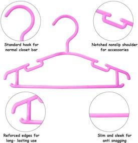 img 2 attached to 👶 Pack of 50 Baby Clothes Hangers for Closet - Multicolor, Perfect for Kids, Infants, and Children