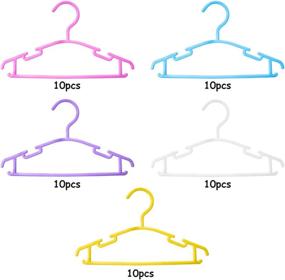 img 1 attached to 👶 Pack of 50 Baby Clothes Hangers for Closet - Multicolor, Perfect for Kids, Infants, and Children