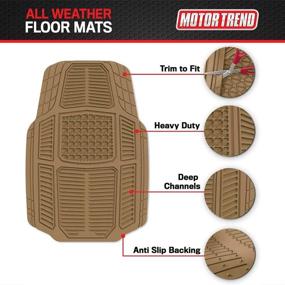 img 3 attached to Motor Trend Armor-Tech All Weather Liners: 4 Piece Set of Waterproof Heavy-Duty Floor Mats for Car, Truck, SUV & Van