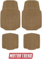 motor trend armor-tech all weather liners: 4 piece set of waterproof heavy-duty floor mats for car, truck, suv & van logo