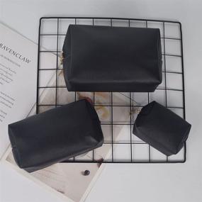 img 2 attached to 💄 Leather Makeup Travel Toiletry Cosmetic: Sleek and Stylish Organizer for Your Beauty Essentials