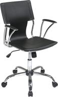 🪑 black adjustable office chair with built-in lumbar support - osp home furnishings dorado contour seat and back logo