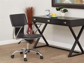 img 1 attached to 🪑 Black Adjustable Office Chair with Built-in Lumbar Support - OSP Home Furnishings Dorado Contour Seat and Back