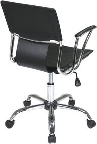 img 2 attached to 🪑 Black Adjustable Office Chair with Built-in Lumbar Support - OSP Home Furnishings Dorado Contour Seat and Back