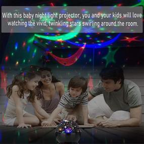 img 2 attached to 🌟 Kids Starry Night Light with 4 LED Bulbs, 8 Color Changing 360° Rotating Star Projector Night Light Lamp for Bedroom, Party, Birthday, Christmas, Easter – Ideal Gift