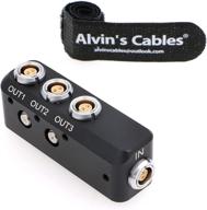 🔌 alvin's cables 4x 2 pin in/out 0b 302 mini splitter cable – reliable power distribution solution for arri alexa camera, steadicam, teradek bond, and smallhd logo