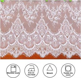 img 1 attached to White Lace Tablecloth Lace Tablecloth 60X120 Inch Embroidered