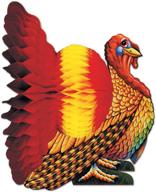 🦃 tissue paper turkey centerpiece for thanksgiving party, autumn fall harvest home decor - pkg/1 logo