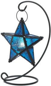 img 1 attached to 💎 Captivating Blue Sapphire Star Tabletop Candleholder Lantern for Exquisite Decorative Gifts