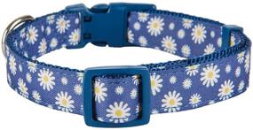 img 2 attached to 🌼 Petiry Floral Scented Nylon Dog Collar - Sturdy, Comfortable for Small, Medium, and Big Dogs (Daisy, Small)